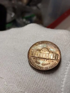 1955 Jefferson Nickel Rainbow Toned J/272 - Picture 1 of 4