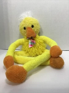 Hängende Ente gelb Zugarme Beine Kuscheltier Ostern 18 Zoll - Bild 1 von 4