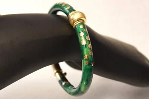 La Nouvelle Bague - Bracciale oro18kt smalto verde - Vintage - Imagen 1 de 9