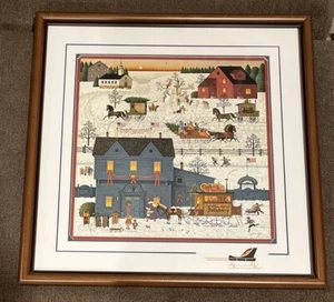 Vintage Painting "A WARM CHRISTMAS LOVE " by Charles Wysocki Signed, Framed, COA - Picture 1 of 6