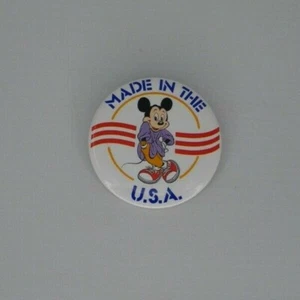 Mickey Mouse Made in USA Pinback Button 1986 2 1/4 Inch Disney - Bild 1 von 3