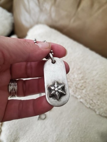 CHROME HEARTS collana targhetta cane cuori cromati