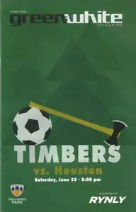Programa de fútbol/fútbol Portland Timbers ""Verde y blanco"" de la MLS volumen 8, número 2 - Imagen 1 de 5