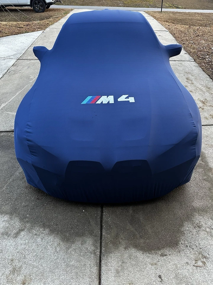 Cubierta de coche elástica de ajuste a medida premium interior BMW M3 G80 M4 G82 logotipo de ajuste personalizado Foto 1 de 4