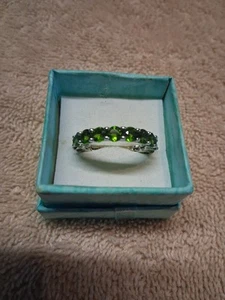 Size 8 Rhodium/Sterling Ring Made With Premium Chrome Diopside 4.85 TCW (1042) - Picture 1 of 19