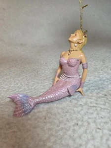 December Diamonds Sand Dollar Pink Mermaid Christmas Ornament Rare - Picture 1 of 23