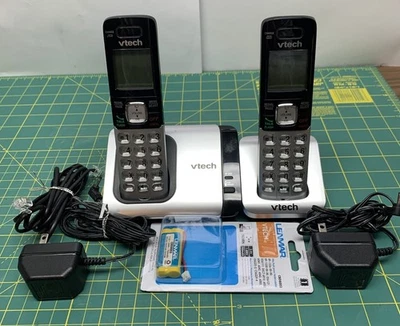 Беспроводной телефон VTech CS6719-2 с идентификатором вызывающего абонента/ожиданием вызова 2 трубки протестирован - Изображение 1 из 4