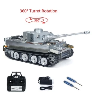 HengLong 1:8 Full Metal German Tiger I 3818 RTR RC Tank High Simulation Model - Picture 1 of 24