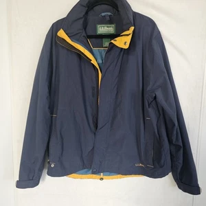 LL Bean All Conditions Navy Hooded Rain Jacket Men’s Large Tall Vintage 90’s - Bild 1 von 9