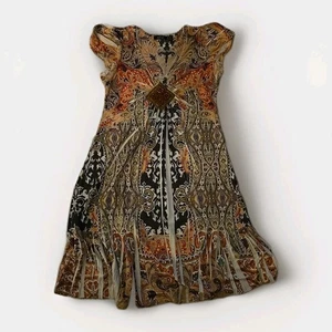 Vestido Apt 9 para mujer talla S pequeño envolvente sintético maxi coral naranja estampado floral cuello en V - Imagen 1 de 3