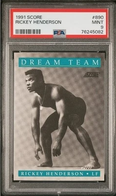 ⚾ Rickey HENDERSON *Dream Team* PSA 9 1991 Score #890 Mint - Image 1 of 3