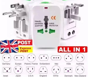 Travel Adapter Worldwide Use Universal New Plug Charger All in One Converter UK~ - Picture 1 of 8