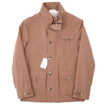 Luigi Borrelli Light Brown Weather-Repellent Field Jacket with Hood M (Eu50) NWT - Image 1 of 4