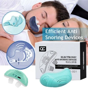 Micro Electric Noise Anti Snoring Device Sleep Apnea Stop Snore Aid Stopper - Picture 1 of 18