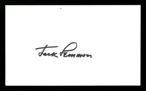 Jack Lemmon handsignierte 3x5 Karteikarte Beckett Authentic - Bild 1 von 2