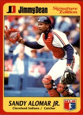 1991 Jimmy Dean Baseball Card #8 Sandy Alomar Jr.