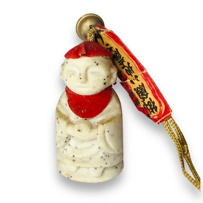 Japanese Jizo Bosatsu Zen Monk OjizouSama Stone Statue Shrine Buddhist Lucky J24 - Image 1 of 4