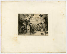 Antique Master Print-SATIRE-SANS LE SOU-PIPE-PROCLAMATION-Flameng-1853