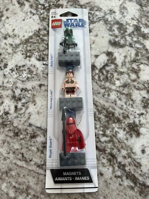 Nuevo LEGO STAR WARS Minifigura Juego de Imanes Boba Fett Esclavo Princesa Leia Guardia Real Foto 1 de 4