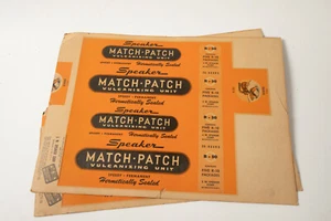 Speaker Match Pack Vulcanizing Kit (R2L) Advertising Box Uncut Pair Tire Repair - Picture 1 of 7