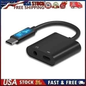 Lynco Doppel Klinke USB-C auf USB-C + 3,5mm Klinke Kopfhörer Adapter Galaxy A35 5G/A3 - Bild 1 von 13