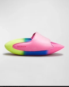 Balmain Paris slides, colorful very much in styles for right now - Picture 1 of 6