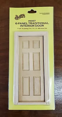 Dollhouse Door 6 Panel Traditional Interior 1:12 Scale by Houseworks #6007 - Image 1 of 2