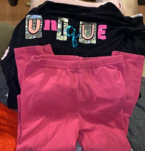 Girl’s Justice Size 5 Unique Shirt W/Garanimal Size 4T Leggings - Picture 1 of 4