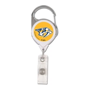 NASHVILLE PREDATORS PREMIUM METAL RETRACTABLE ID BADGE HOLDER KEY CHAIN WINCRAFT - Picture 1 of 1