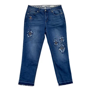 Code Bleu Womens Jeans Size 10 Blue Cropped Reg Fit Gracie Bestie Denim Size 10 - Picture 1 of 6