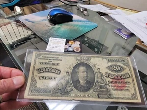 1891 $20 SILVER CERTIFICATE FR. 320 LARGE NOTE LYONS/ROBERTS - Picture 1 of 18