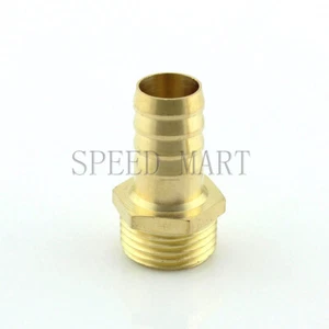 1pcs 14mm 1/2" Brass Barbed Hose Tube Fuel Pipe Fittings Coupler Connector - Picture 1 of 3