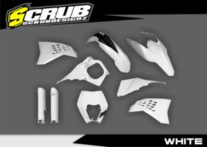 Plastics KTM EXC EXCf 125 200 250 300 400 450 530R 2008 2009 2010 2011 White - Picture 1 of 4