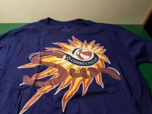 FANATIC'S MEN'S LARGE CONNECTICUT SUN LONG SLEEVE NAVY BASKETBALL T-SHIRT - Picture 1 of 4