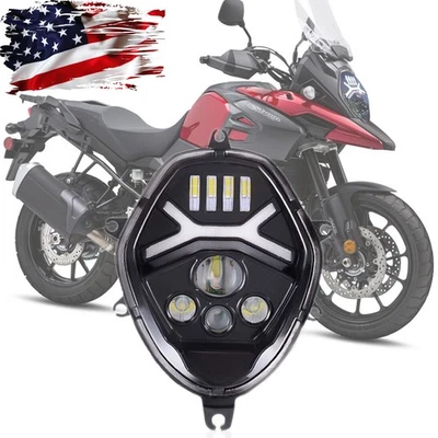 Farol de LED DRL para Suzuki V-STROM DL650 DL1000 2014 2015 2016 2017 2018 2019 - Imagem 1 de 4