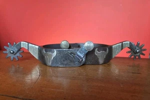 Ferro da stiro a 10 punte stile cowboy cavallo western con decorazione ottone  - Foto 1 di 12