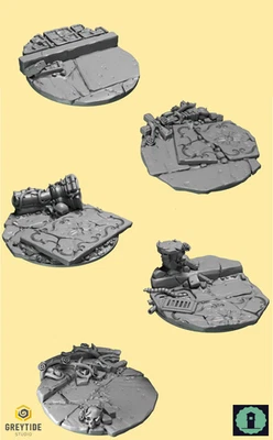 Crimson Lords 40mm Base Toppers - Greytide Studio - Blood Angels