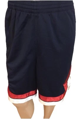 Men Nike XL Blue Red VTG Athletic Basketball Shorts Casual Elastic Waist X10.5 I - Image 1 of 4