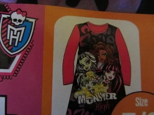 MONSTER HIGH GIRLS SLEEPWEAR PAJAMAS FLANNEL NIGHT GOWN SIZE 7/8 - Picture 1 of 1