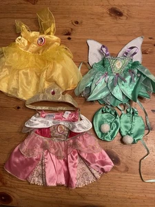 Build A Bear BAB Vestido Princesa Disney Bella Durmiente Bella Campanilla Lote de 3 - Imagen 1 de 10