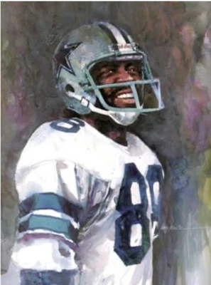 Cowboys Football Art  Poster Vintage Reproduction METAL SIGN 8 x 12 Af - Image 1 of 4