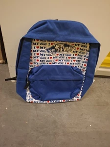 Vans I Love My Rucksack Schultasche Skate Neu Rot Blau Herz Weiß - Bild 1 von 4