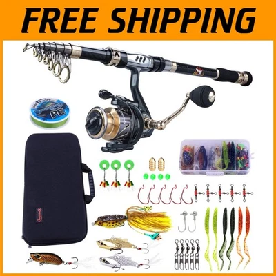 Premium Telescopic Fishing Rod & Stainless Steel Reel - Easy Transport and Setup - Image 1 of 4