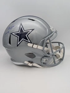 Mel Renfro Dallas Cowboys Signed Full Sized HELMET - Inscribed HOF '96 - Beckett - Picture 1 of 6
