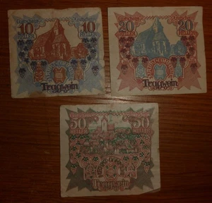 Vintage 1920 Austrian Notgeld - Tragwein - Set of 3 - Picture 1 of 2