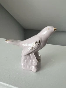 Vintage Pink And Gold Bird Figurine Made In Japan Porcelain - Picture 1 of 8