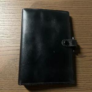 Vintage Filofax Pocket Black Leather 80s - Picture 1 of 5