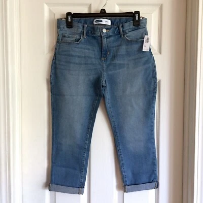 Старый темно-синий узкие Capri джинсовой ткани джинсы девочек 12 плюс регулируемый манжеты света стирка новый - Изображение 1 из 2
