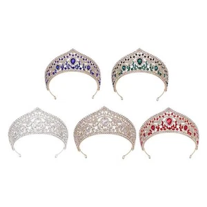 Princess Tiara Crystal bridal Tiara for Holiday Photo Props Pageant - Picture 1 of 41