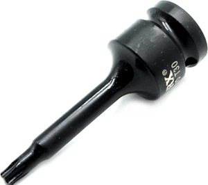 T30 3 Inch Long Torx Star 6 Point Black Impact Bit Socket Auto Repair Tool 1/2 I - Picture 1 of 3